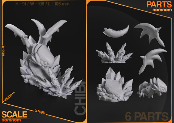Scaleparts Blue eyes white dragon Chibi – Personnage Anime.