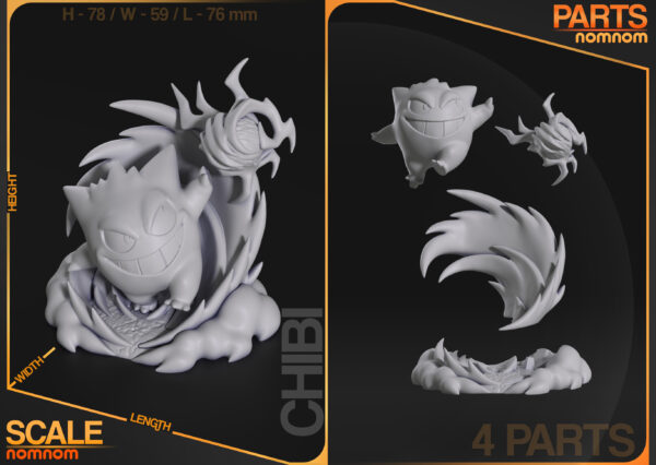 Gengar Chibi – Personnage Jeux.