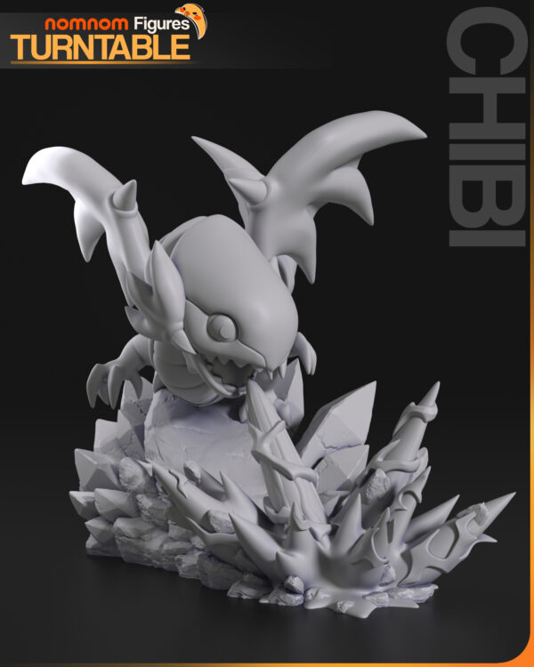 Turntable_01 Blue eyes white dragon Chibi – Personnage Anime.