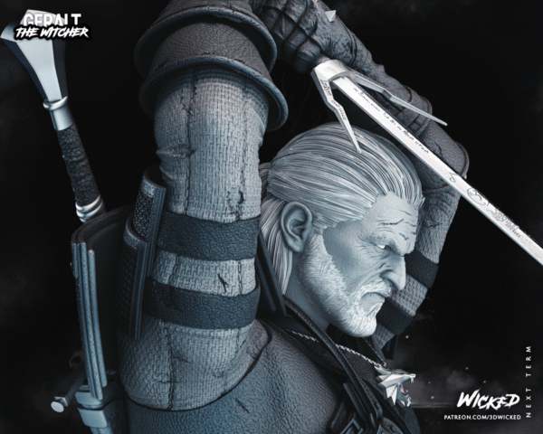 082123 Wicked - Geralt Sculpture Image 011 Witcher– Personnage Jeux.