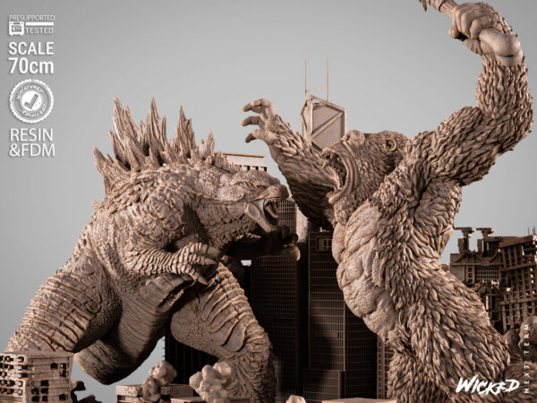 090725 Wicked-Godzilla Vs Kong Diorama Image 002 Godzilla Vs. King Kong – Personnage Film.