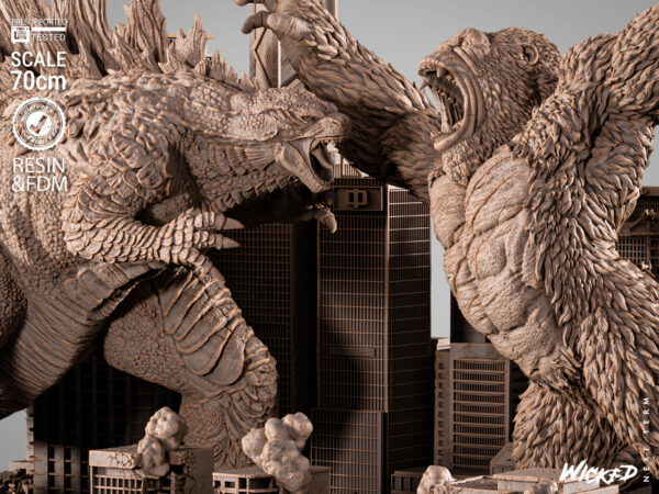 090725 Wicked-Godzilla Vs Kong Diorama Image 003 Godzilla Vs. King Kong – Personnage Film.