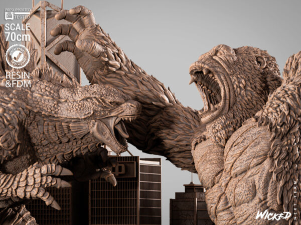 090725 Wicked-Godzilla Vs Kong Diorama Image 006 Godzilla Vs. King Kong – Personnage Film.