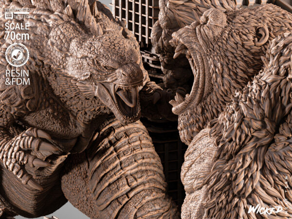090725 Wicked-Godzilla Vs Kong Diorama Image 007 Godzilla Vs. King Kong – Personnage Film.