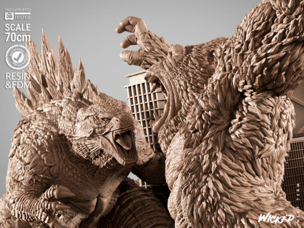 090725 Wicked-Godzilla Vs Kong Diorama Image 009 Godzilla Vs. King Kong – Personnage Film.