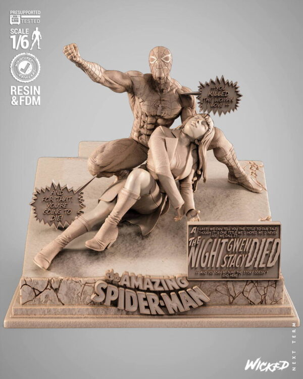 290625 Wicked - Spiderman&Gwen Diorama Image 001 Spiderman & Gwen – Personnage Comics.