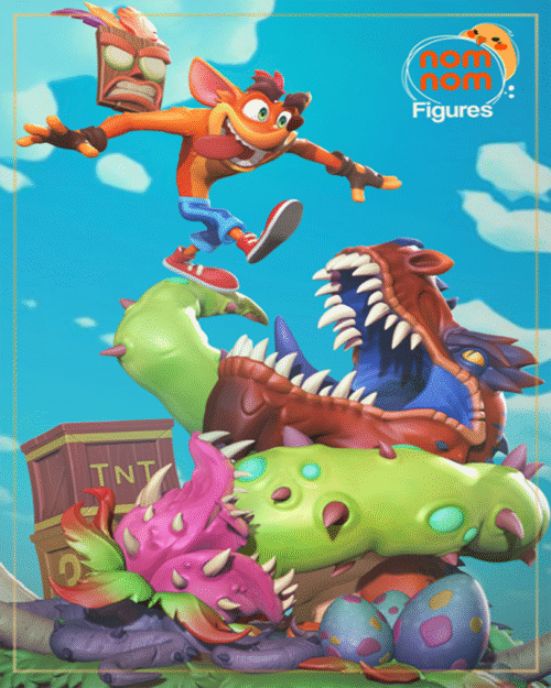 Crash Bandicoot Diorama – Personnage Jeux video.