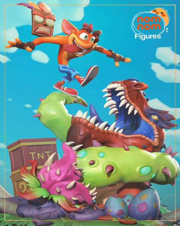 Crash Bandicoot Diorama – Personnage Jeux video.