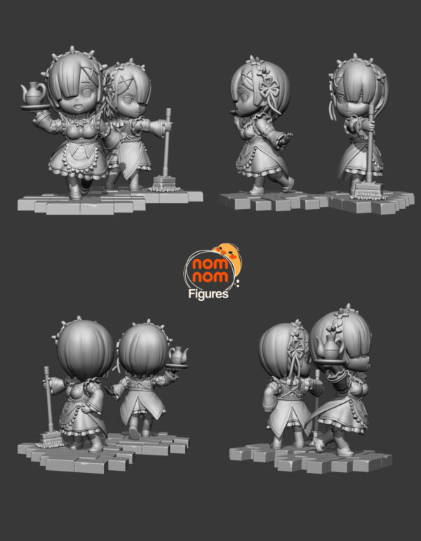Chibi Rem & Ram – Personnage Anime.